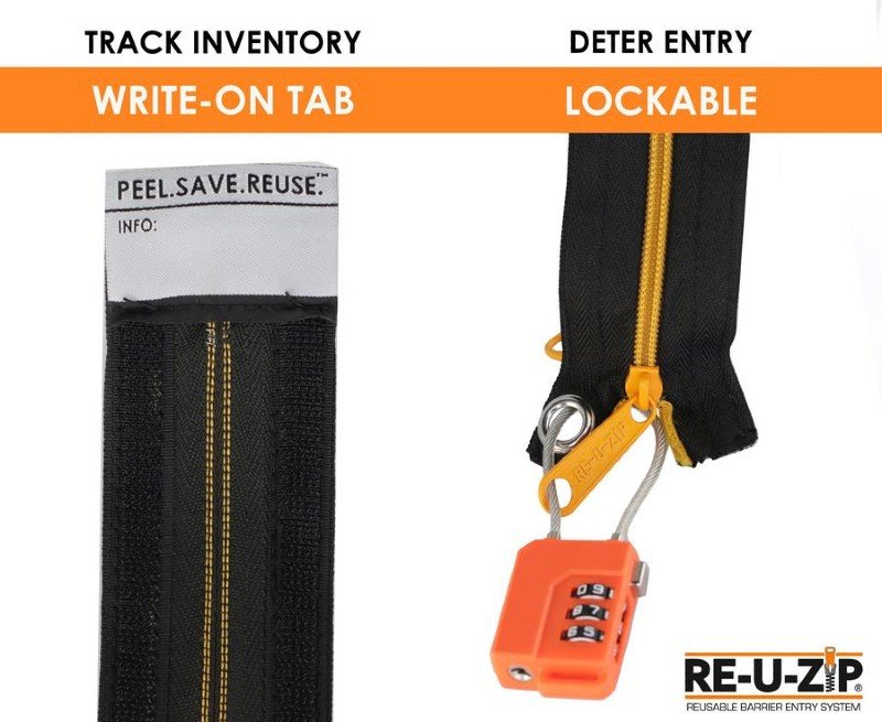 RE-U-ZIP-dust-control-zipper-system-lockable-write-on-tab